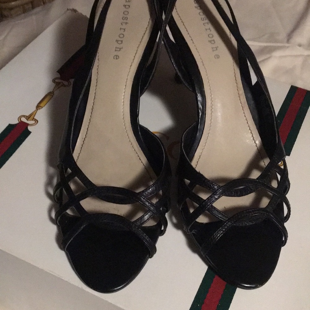 Vintage strappy black heel